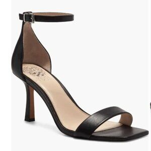Vince Camuto Enella Ankle Strap Sandal - Black Leather - 9 - NWB